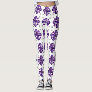 Leggings 4-hoja de tanzanita