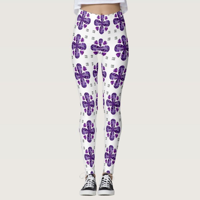 Leggings 4-hoja de tanzanita (Anverso)