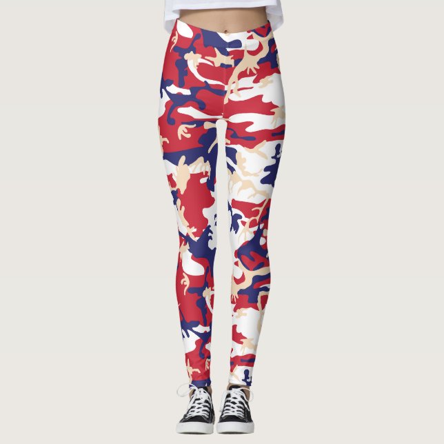 Leggings 4th of July, Independence day, Camouflage Beige (Anverso)