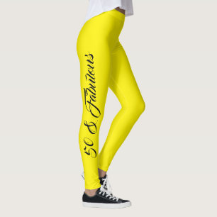Leggings 50 y Fabuloso Yellow Black Elegant Girly