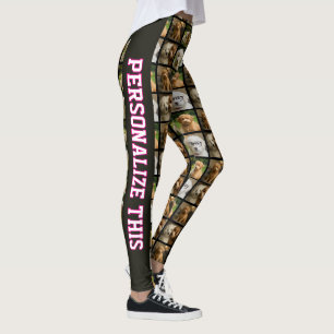 Leggings 6 Plantilla de Foto y Texto Collage Personalizado