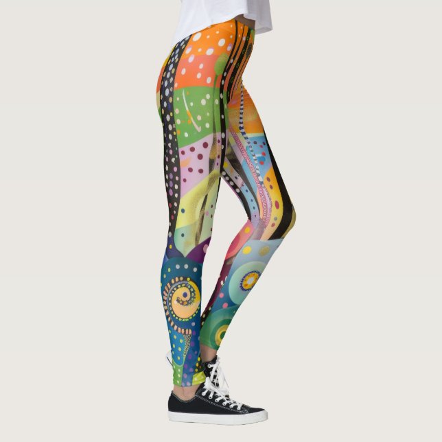 Leggings 70s 60s Psychedelic Hippy Retro Hip (Derecha)