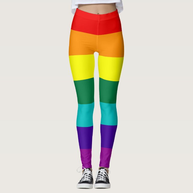 Leggings 7 Rayos Bandera del Orgullo Arcoiris (Anverso)