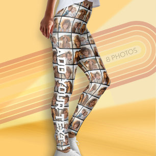 Leggings 8 Colage de Fotos - Cuadrícula Minimalista Moderna