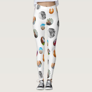 Leggings 8 Ejercicio blanco de plantilla de punto de polka