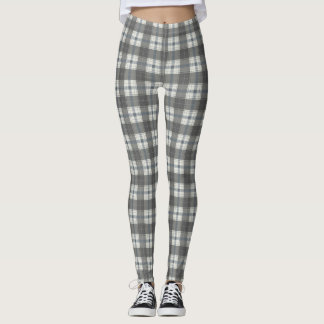 Leggings a cuadros suave carbón