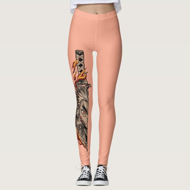 Leggings A Japanese-style sword (katana or similar) with a  (Anverso)