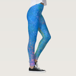 Leggings A orillas del mar Tinta de Alcohol, Abstracto Pour
