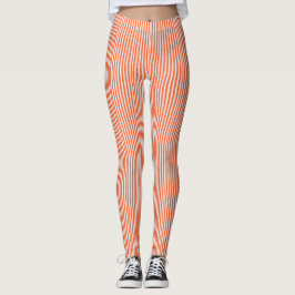 Leggings a rayas blancas y naranjas