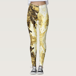 Leggings A Splash Of Golden Brown