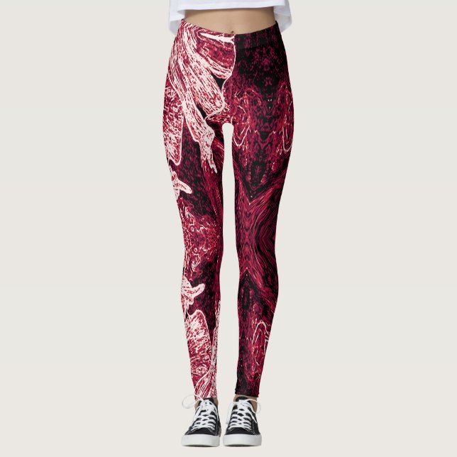 Leggings A Splash Of Red 2 (Anverso)