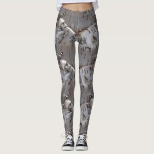 Leggings Abedul Rizado Corteza Árbol Rústico