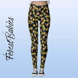 Leggings Abeja de burbujas 🐝 margarita amarilla, floral ne