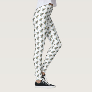 Leggings Abeja de miel (blanca) - Piernas interminables
