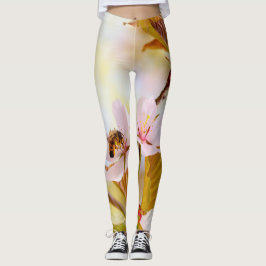 Leggings Abeja En Una Flor De Cerezo