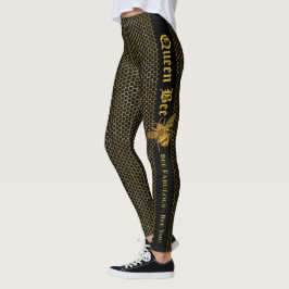 Leggings Abeja moderna de oro negro Fabuloso Bee You Queen