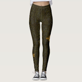 Leggings Abeja moderna de oro negro Fabuloso Bee You Queen
