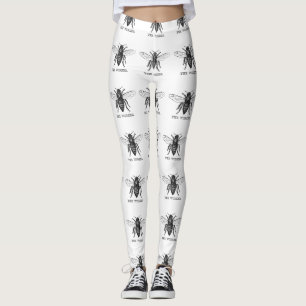 Leggings Abeja Obrera Miel Abejorro Negro