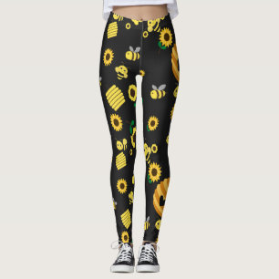 Leggings Abejas con colmenas y girasol