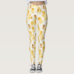 Leggings Abejas de Miel de Oro Amarillo