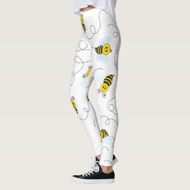 Leggings Abejorro Vuela Amarillo Negro Abeja Bumblebee (Izquierda)