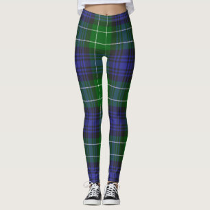 Leggings Abercrombie Blue Green Tartán Plaid Scottish