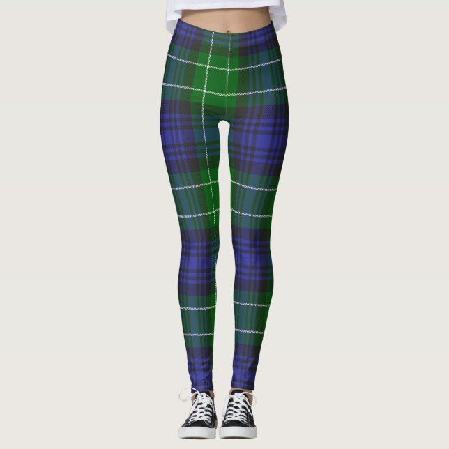 Leggings Abercrombie Blue Green Tartán Plaid Scottish (Anverso)