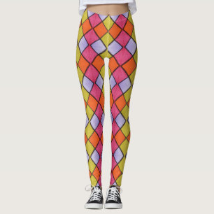 Leggings ABL - 0215 - Naranja morado-verde - Piernas