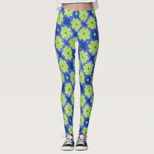 Leggings ABL - 0255 - Flores verdes - Piernas
