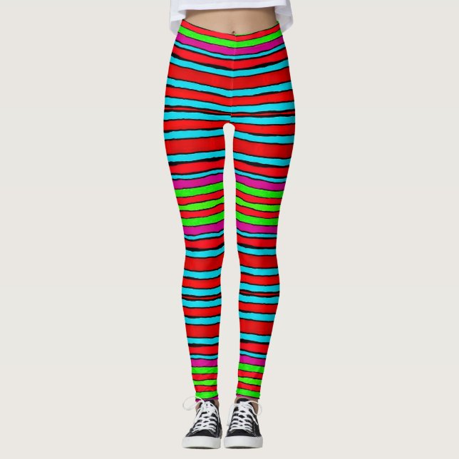 Leggings ABL - 0293 - Rayas - Piernas (Anverso)