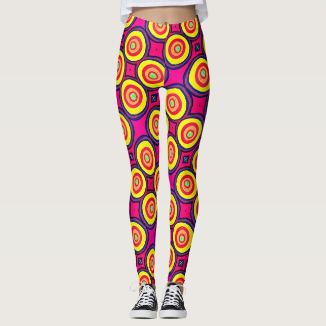 Leggings ABL - 0294 - Círculos - Piernas (Anverso)
