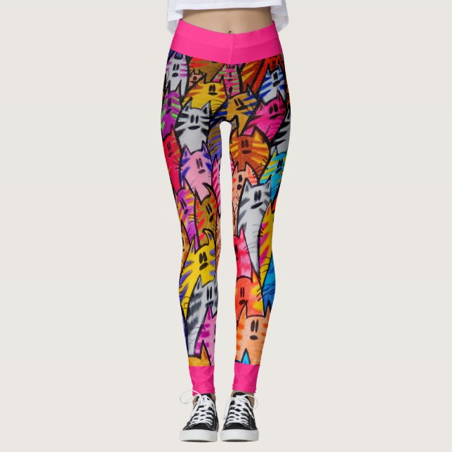 Leggings ABL - 0295 - Gatos - Piernas (Anverso)