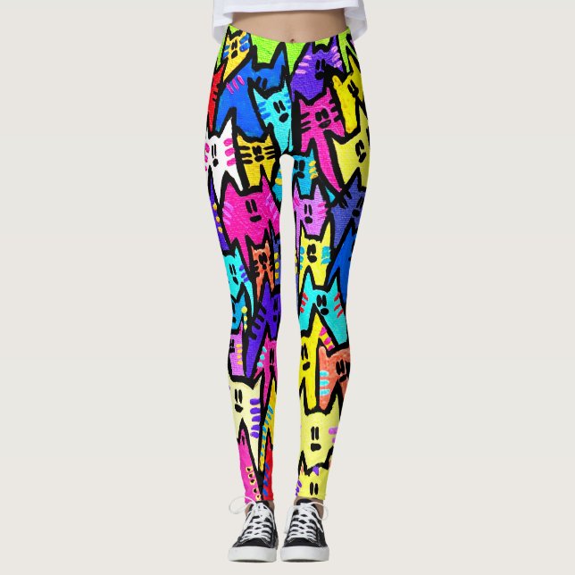 Leggings ABL - 0298 - GATOS - Piernas (Anverso)