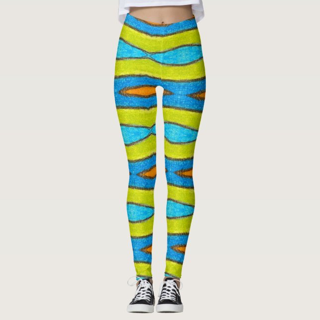 Leggings ABL - 189 - Rayas de primavera - Piernas (Anverso)