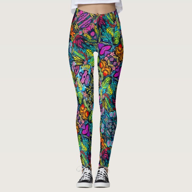 Leggings ABL - 308 - Vida marina - Piernas (Anverso)
