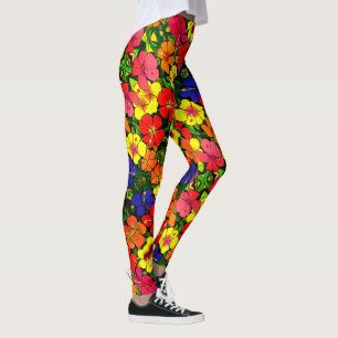 Leggings ABL - 309 - Hibiscus Color - Piernas