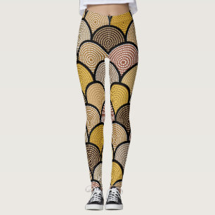 Leggings Aborígenes australianos: Viñeta colorida y puntead