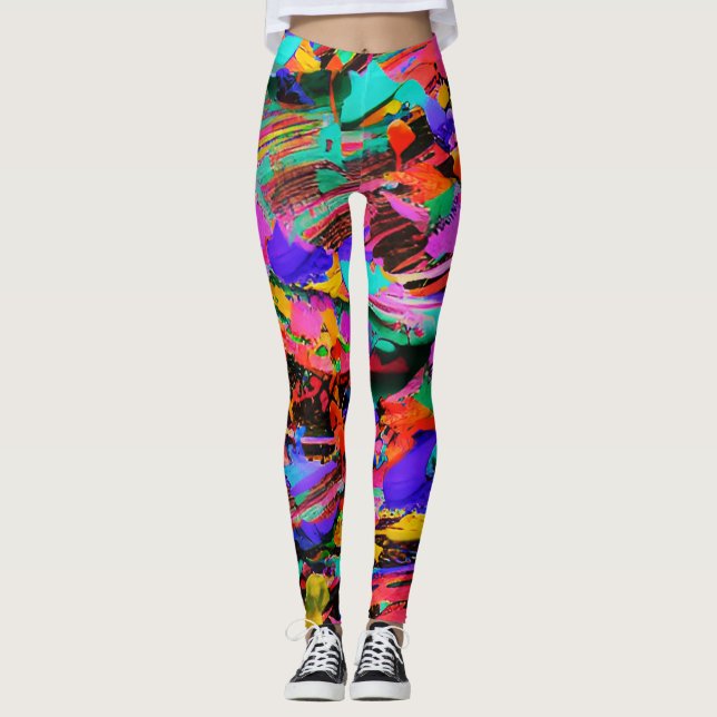 Leggings Abstracción de Alto Voltaje (Anverso)