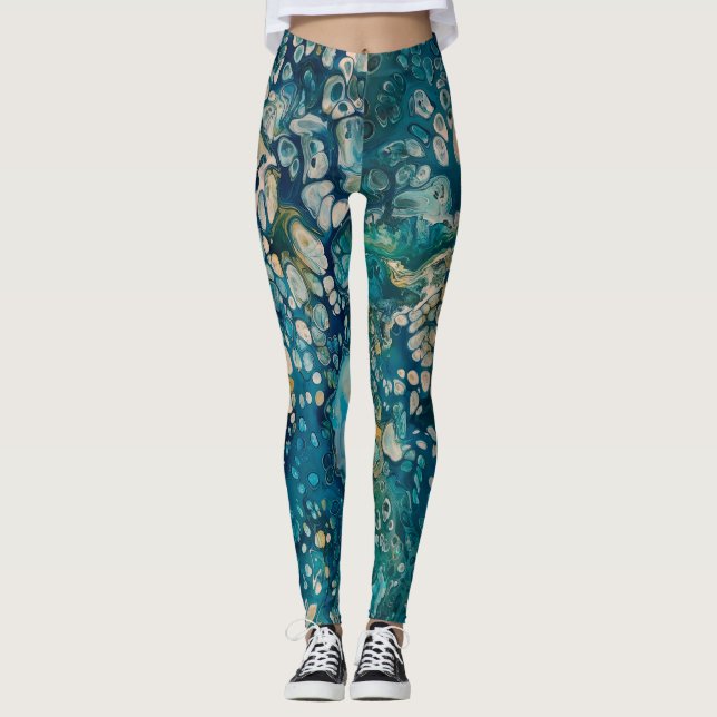 Leggings Abstracción subacuática Fantasía (Anverso)