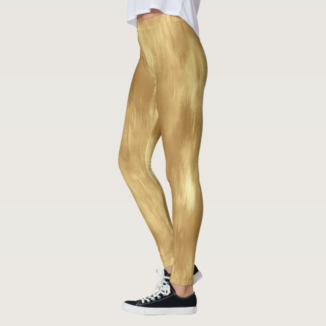 Leggings Abstract Brushed Gold Texture (Izquierda)
