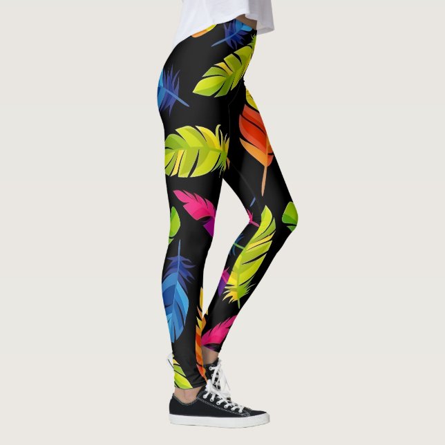 Leggings Abstract colorful feather explosion (Derecha)