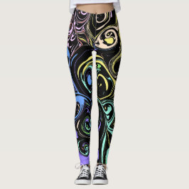 Leggings Abstract colorful swirls 