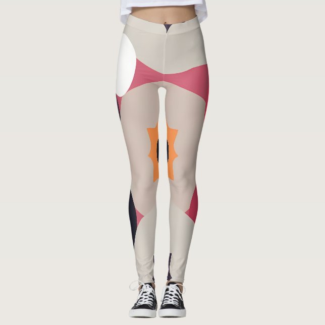 Leggings Abstract Dream Wave – Vibrant Surreal Flow (Anverso)