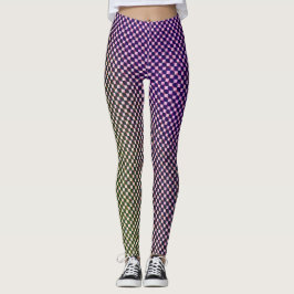 Leggings Abstract Geometric Gradient Checker Pattern 1278