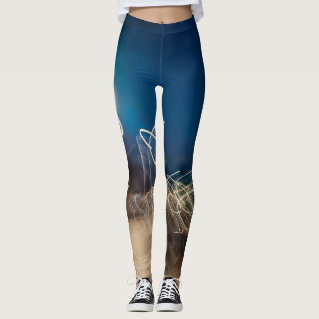 Leggings Abstract Intentional Camera Movement Night Light T (Anverso)