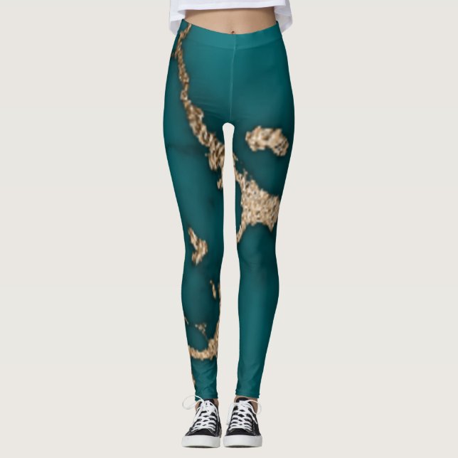 Leggings Abstract Marble ilustracion Cute (Anverso)