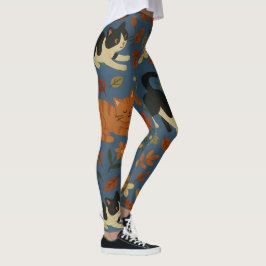 Leggings Abstract Modern Collage Artistic Pattern