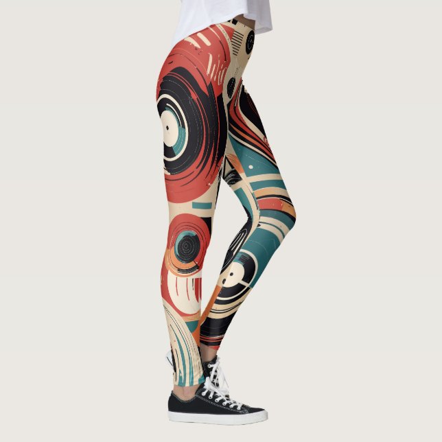 Leggings Abstract Records (Derecha)