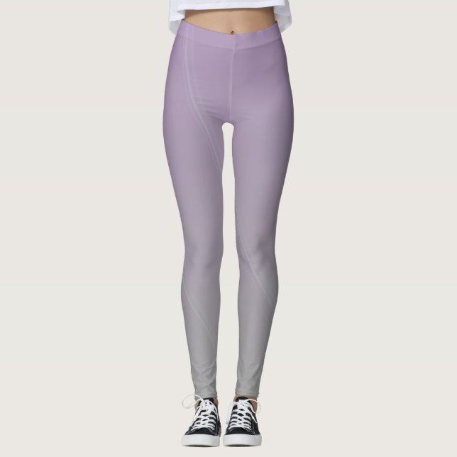 Leggings Abstract Soft Lavender and Gray Gradient Backgroun (Anverso)