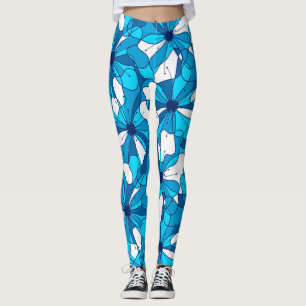 Leggings Abstract surf hibiscus